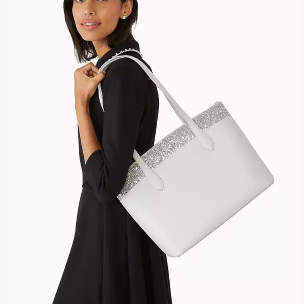 Kate Spade NWT Flash Glitter Tote in Grey - HOST PICK! 🏆 - Picture 5 of 11